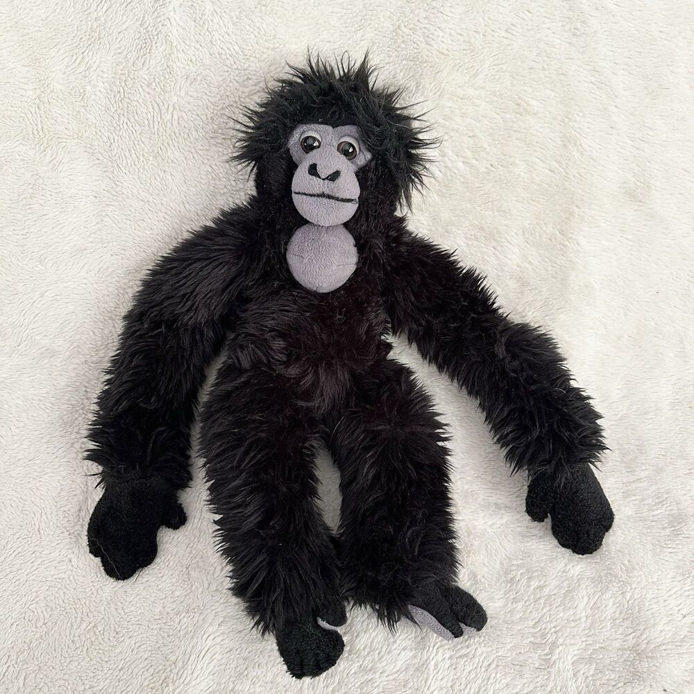 SOS Save Our Space Black Gorilla Monkey Long Arm Realistic Plush Toy Stuffed